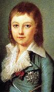 Alexander Kucharsky Portrait of Dauphin Louis Charles of France oil on canvas